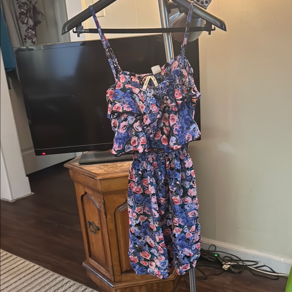 Floral Blue and pink Dress